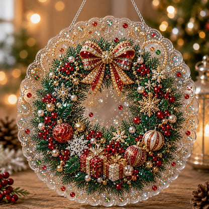 🔥✨Limit to Sale✨🔥🎄 Premium Christmas Pearl Diamond Art Ornament Kit | DIY Holiday Hanging Decor