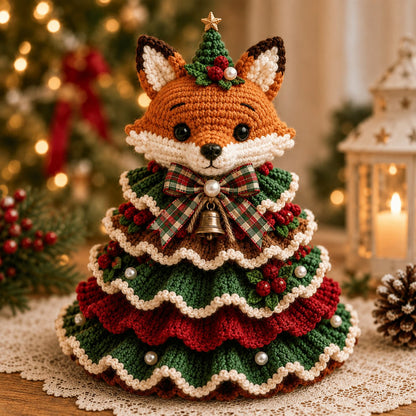 🔥LAST DAY 49% OFF - 🎄Crochet Animal Christmas Tree DIY Kit – Stitch a Little Christmas Magic（Material kit (not finished product)