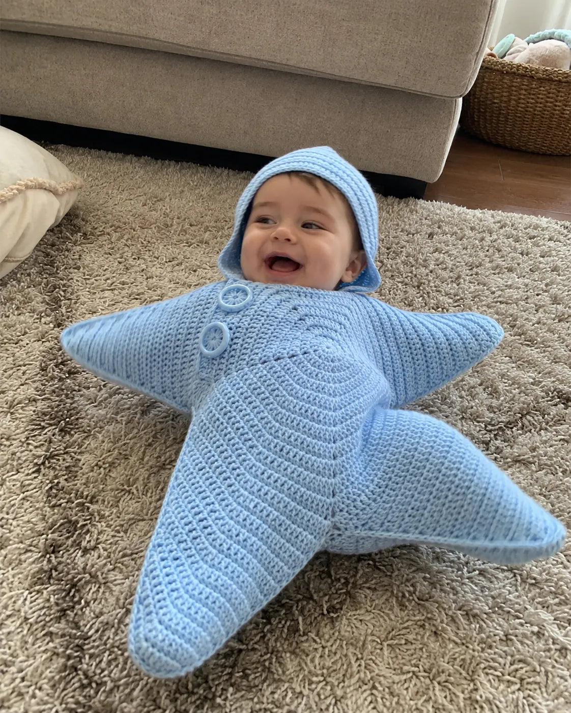 Whimsical Starfish Newborn Prop Outfit, Cute Costume for Infant Photoshoot Sessions