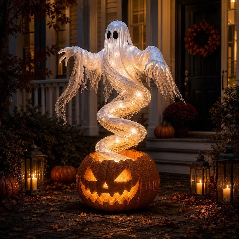 🔥Get 50% OFF👻Swirling Ghost Pumpkin Yard Lamp🎃