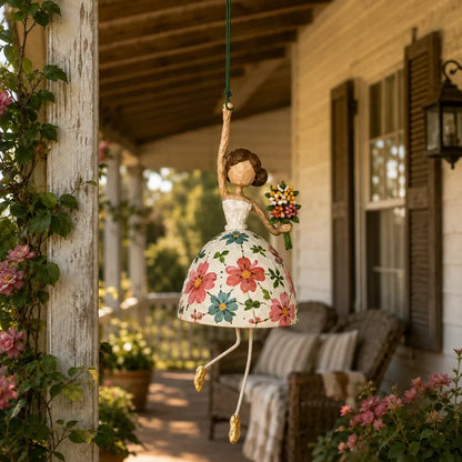 ✨💃🌸 Whimsical Dancing Lady Hanging Ornament