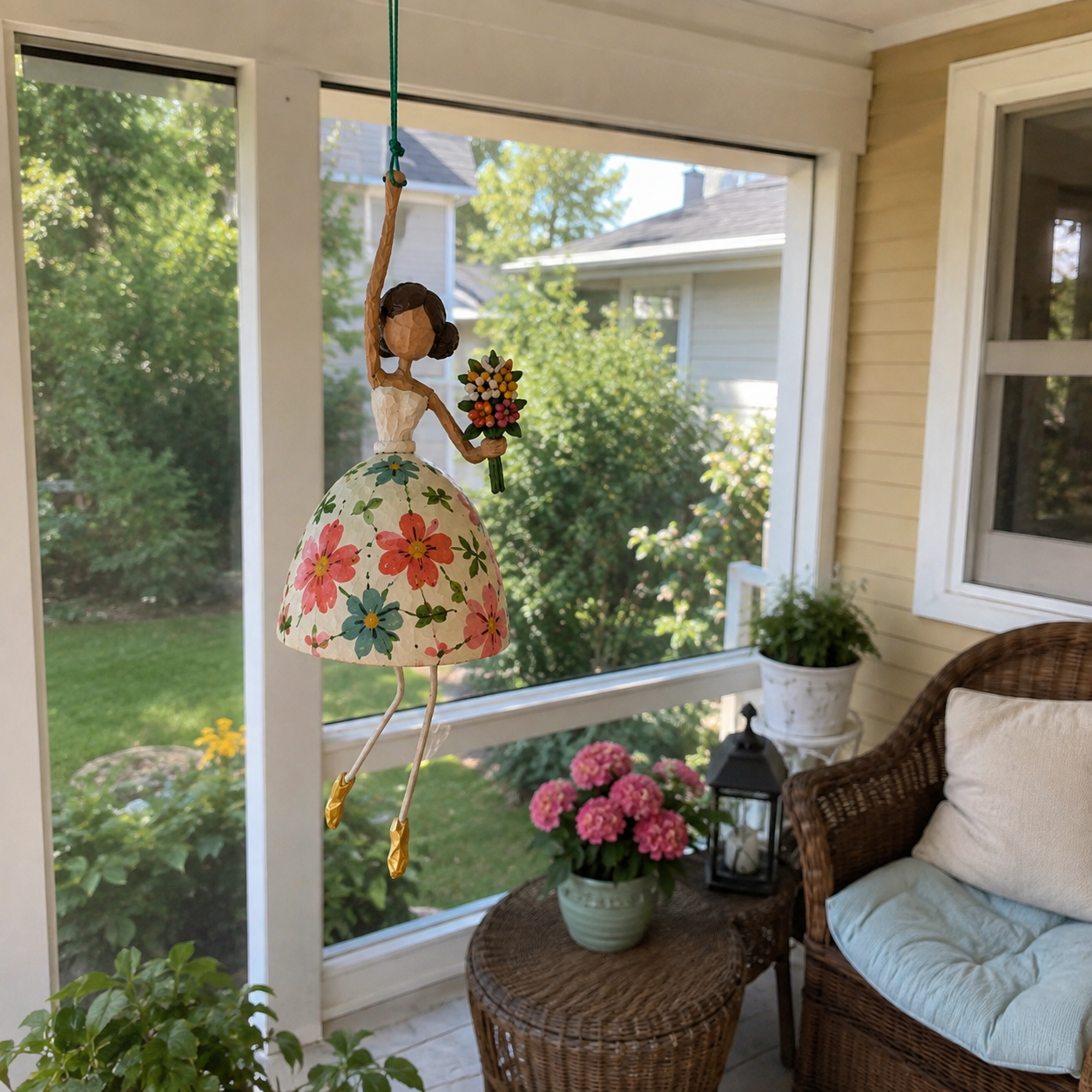 ✨💃🌸 Whimsical Dancing Lady Hanging Ornament