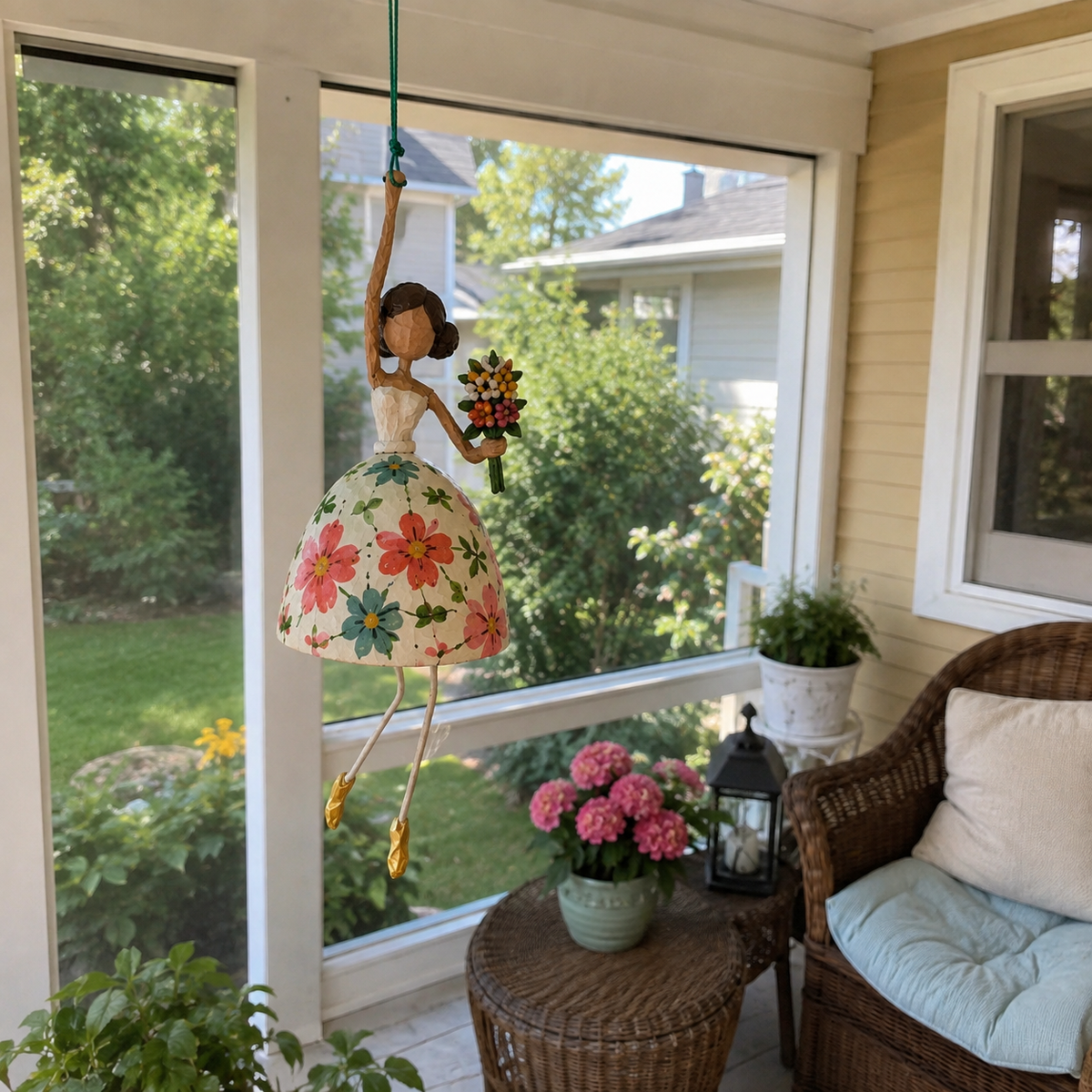 ✨💃🌸 Whimsical Dancing Lady Hanging Ornament