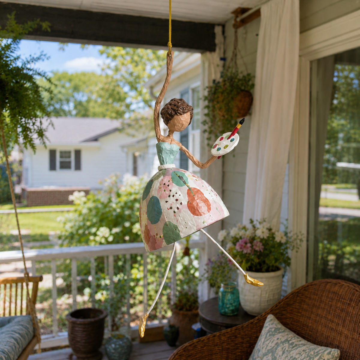 ✨💃🌸 Whimsical Dancing Lady Hanging Ornament