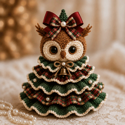 🔥LAST DAY 49% OFF - 🎄Crochet Animal Christmas Tree DIY Kit – Stitch a Little Christmas Magic（Material kit (not finished product)