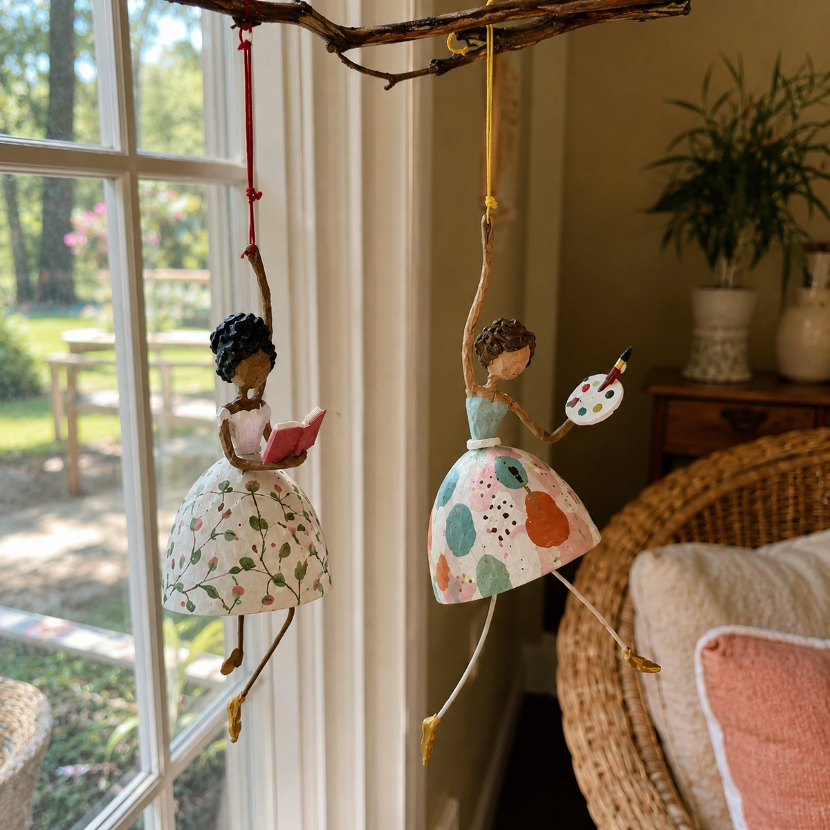 ✨💃🌸 Whimsical Dancing Lady Hanging Ornament