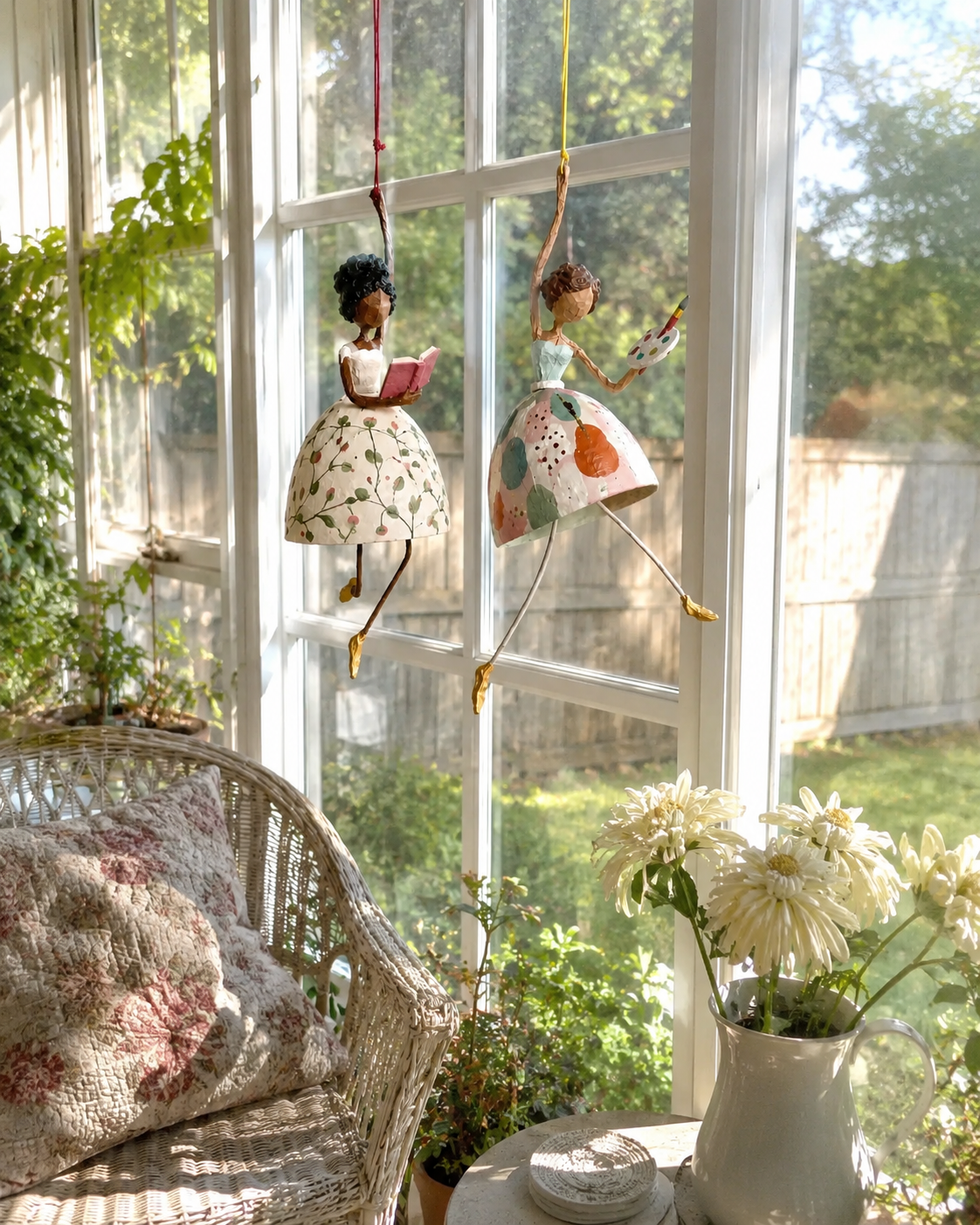 ✨💃🌸 Whimsical Dancing Lady Hanging Ornament