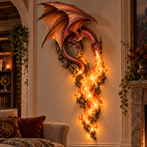 🔥🐉 Dragonfire Guardian™ Wall Sconce – A Legendary Flame Awakens On Your Wall