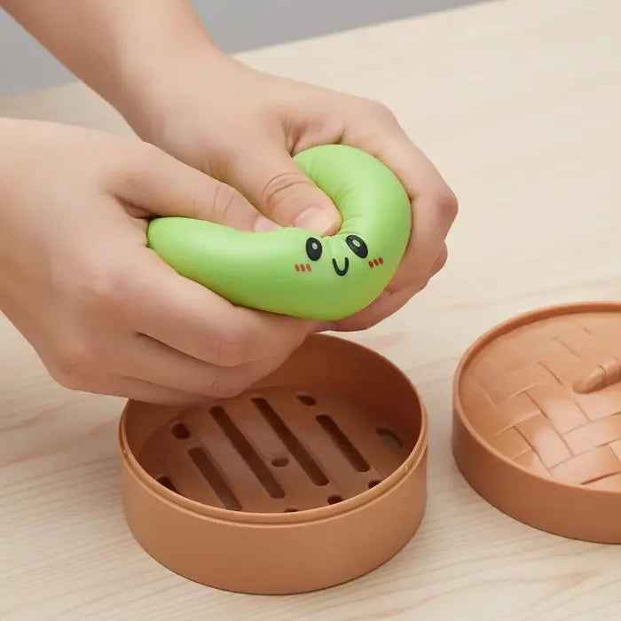 ✨ Cute Glitter Dumpling Squishy | Rare Collectible Stress Ball