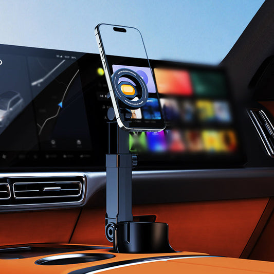 🔥FLASH SALE 50% OFF - Car Cup Holder Phone Mount – 360° Adjustable, Strong N52 Magnet, One-Hand Operation, Fits All Phones