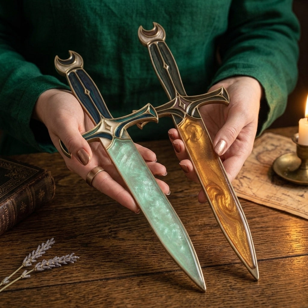 🔥Last Day 50% OFF⚔️Fantasy Ritual Athame Dagger | Resin Decorative Dull Blade・Gothic Wall Ornament