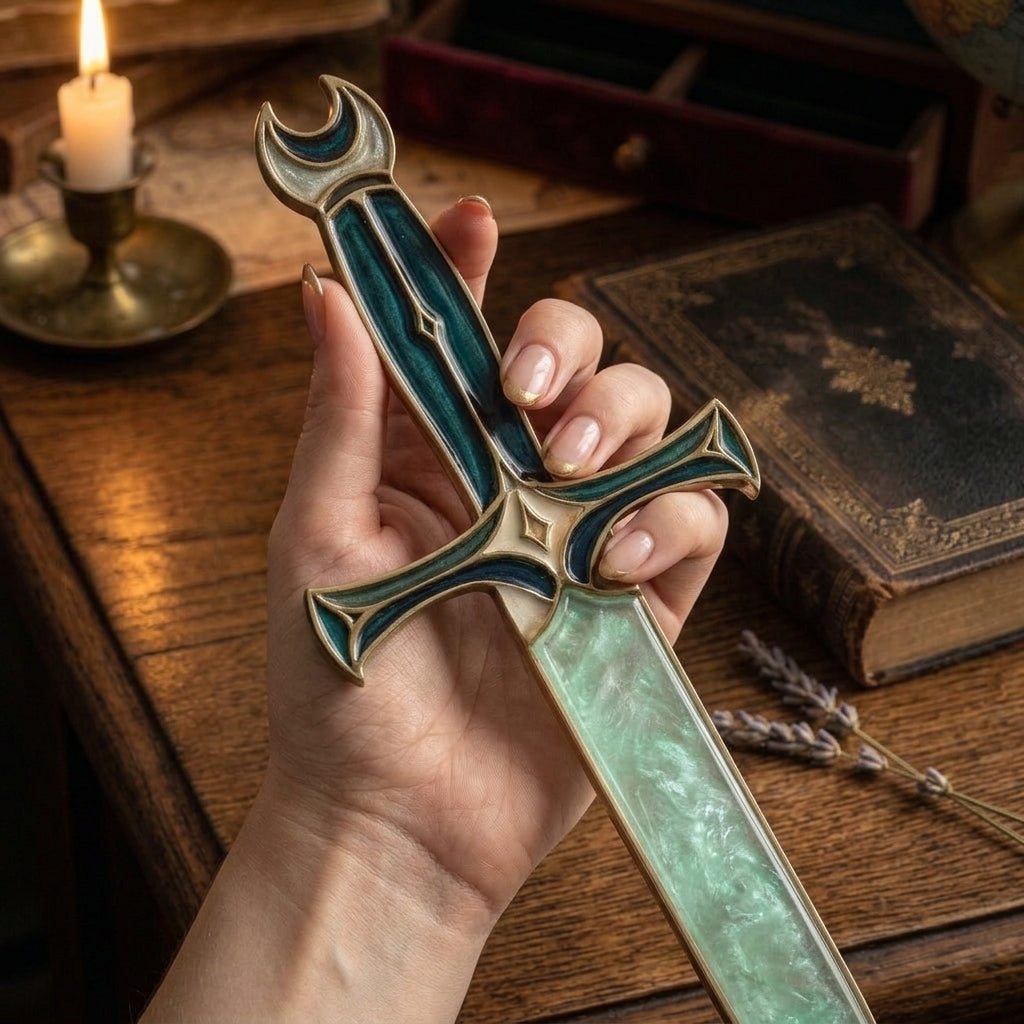 🔥Last Day 50% OFF⚔️Fantasy Ritual Athame Dagger | Resin Decorative Dull Blade・Gothic Wall Ornament