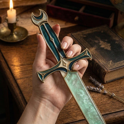 🔥Last Day 50% OFF⚔️Fantasy Ritual Athame Dagger | Resin Decorative Dull Blade・Gothic Wall Ornament