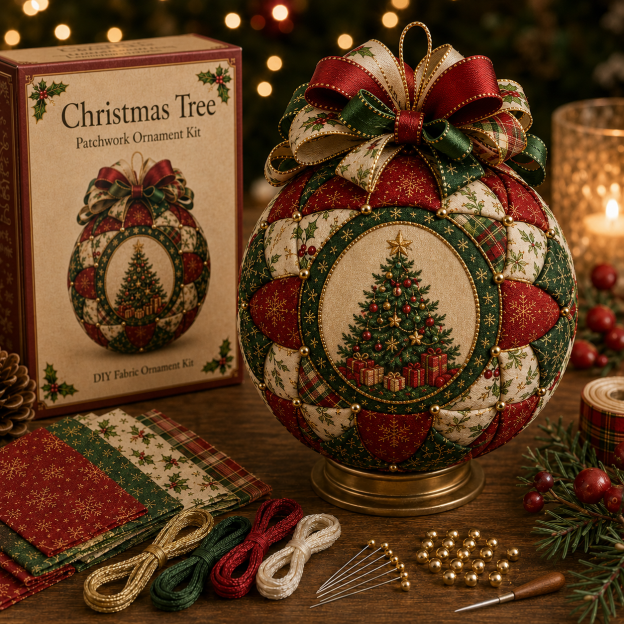 🔥Most Popular in 2026🔥🎄Christmas Classics Patchwork Ornament DIY Kit
