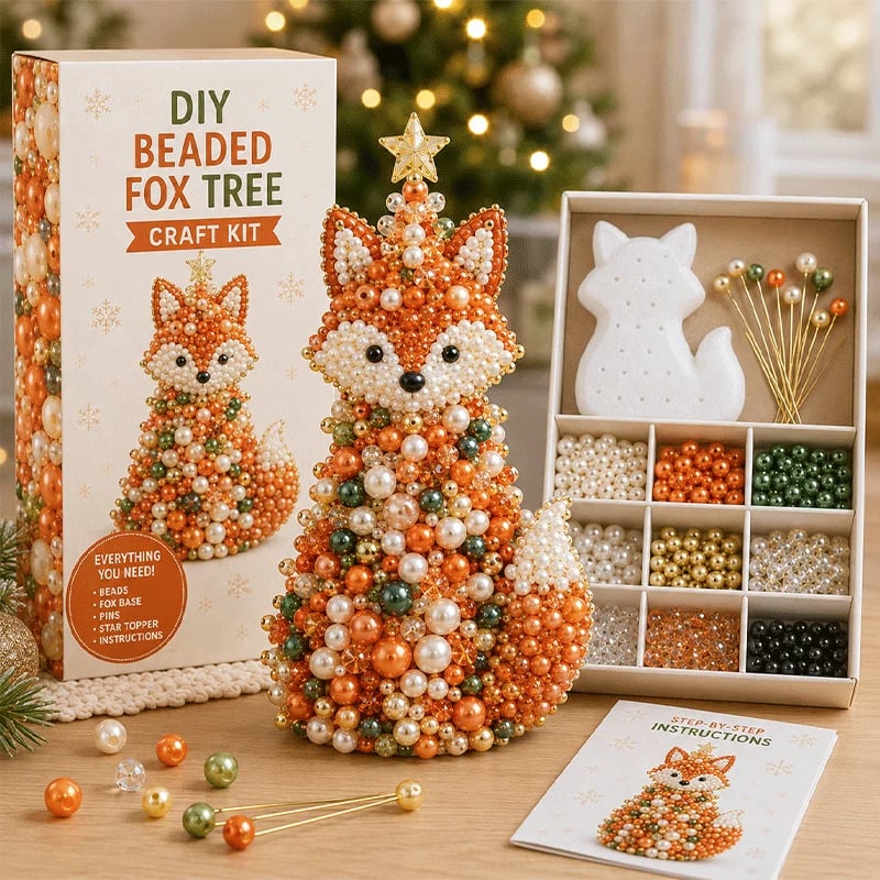 🔥HOT SALE 49% OFF🎁🐾Animal-Themed Beaded Christmas Tree DIY Kit🦊