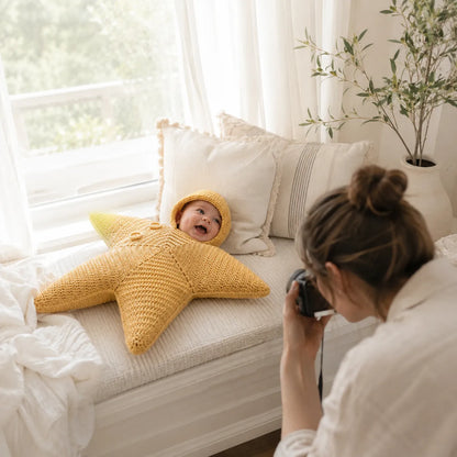 Whimsical Starfish Newborn Prop Outfit, Cute Costume for Infant Photoshoot Sessions