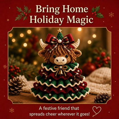 🔥LAST DAY 49% OFF - 🎄Crochet Animal Christmas Tree DIY Kit – Stitch a Little Christmas Magic（Material kit (not finished product)