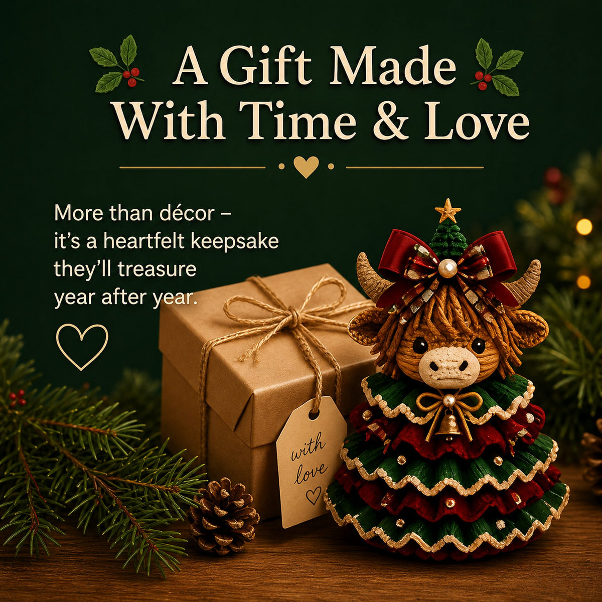 🔥LAST DAY 49% OFF - 🎄Crochet Animal Christmas Tree DIY Kit – Stitch a Little Christmas Magic（Material kit (not finished product)