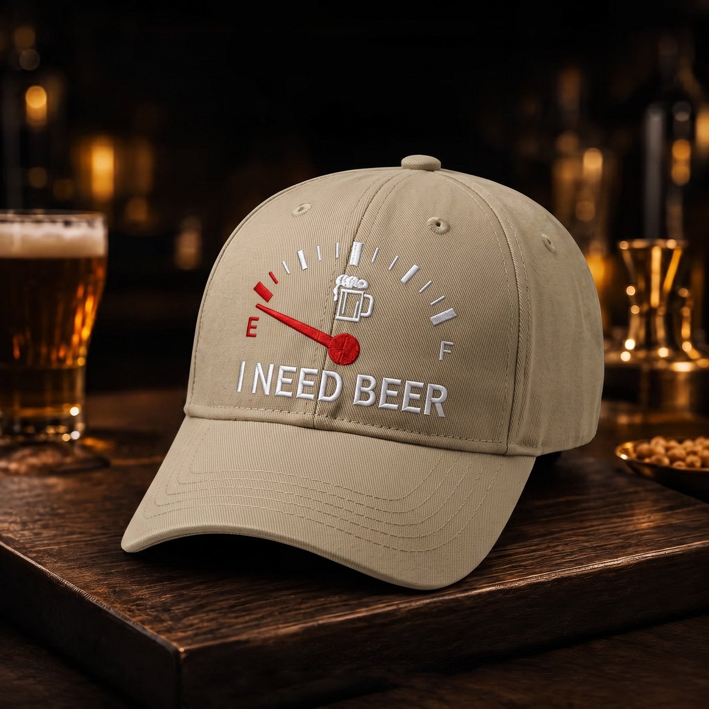 🔥LAST DAY 50% OFF - 🍺 I NEED BEER Embroidered Baseball Cap – Unisex Memorial Hat🧢 100% Cotton