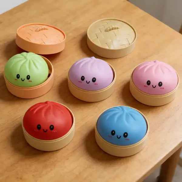 ✨ Cute Glitter Dumpling Squishy | Rare Collectible Stress Ball