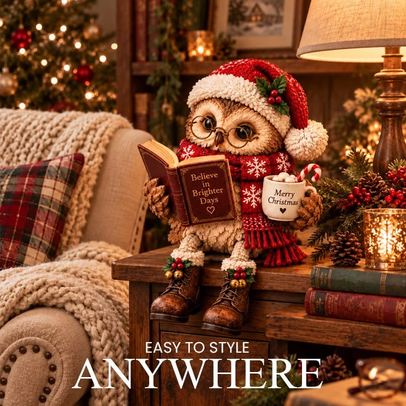 🔥 2026 Best Seller 🔥🦉Reading Owl Figurine – Cozy Book Lover Décor & Thoughtful Gift