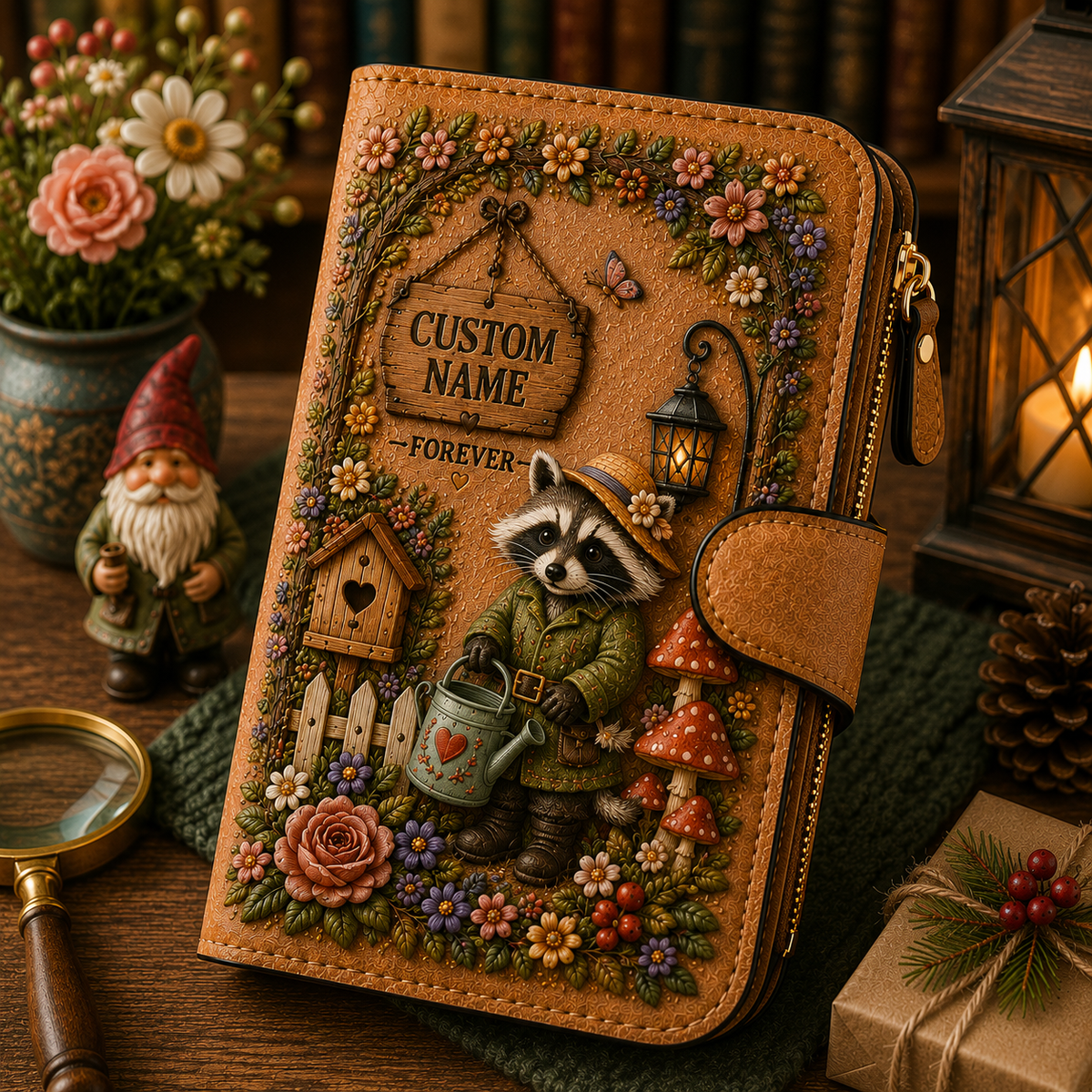 🌸 Personalized Garden Embossed Wallet - Perfect Gift For Her 🌿