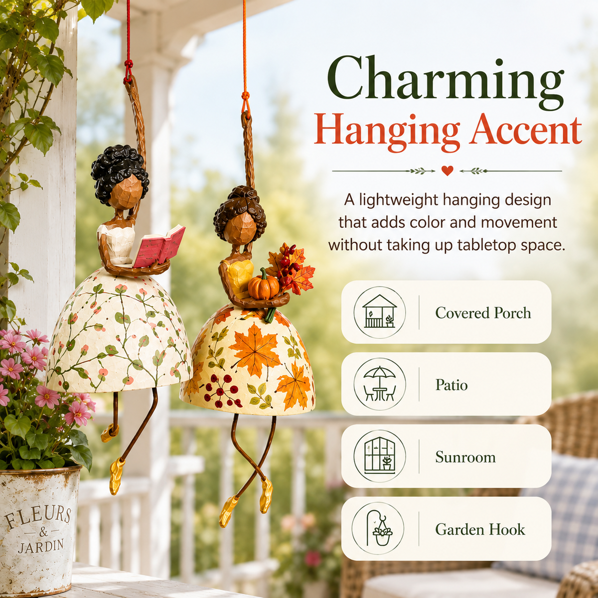 ✨💃🌸 Whimsical Dancing Lady Hanging Ornament