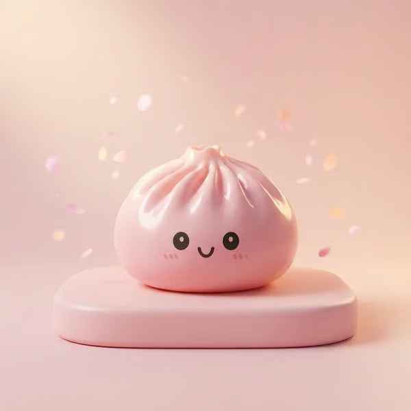 ✨ Cute Glitter Dumpling Squishy | Rare Collectible Stress Ball