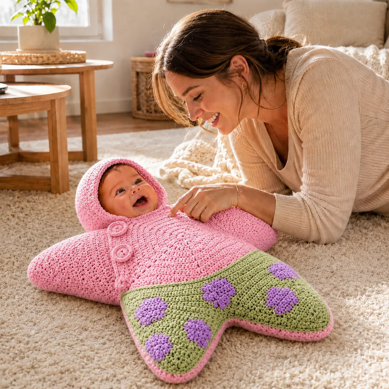 Whimsical Starfish Newborn Prop Outfit, Cute Costume for Infant Photoshoot Sessions