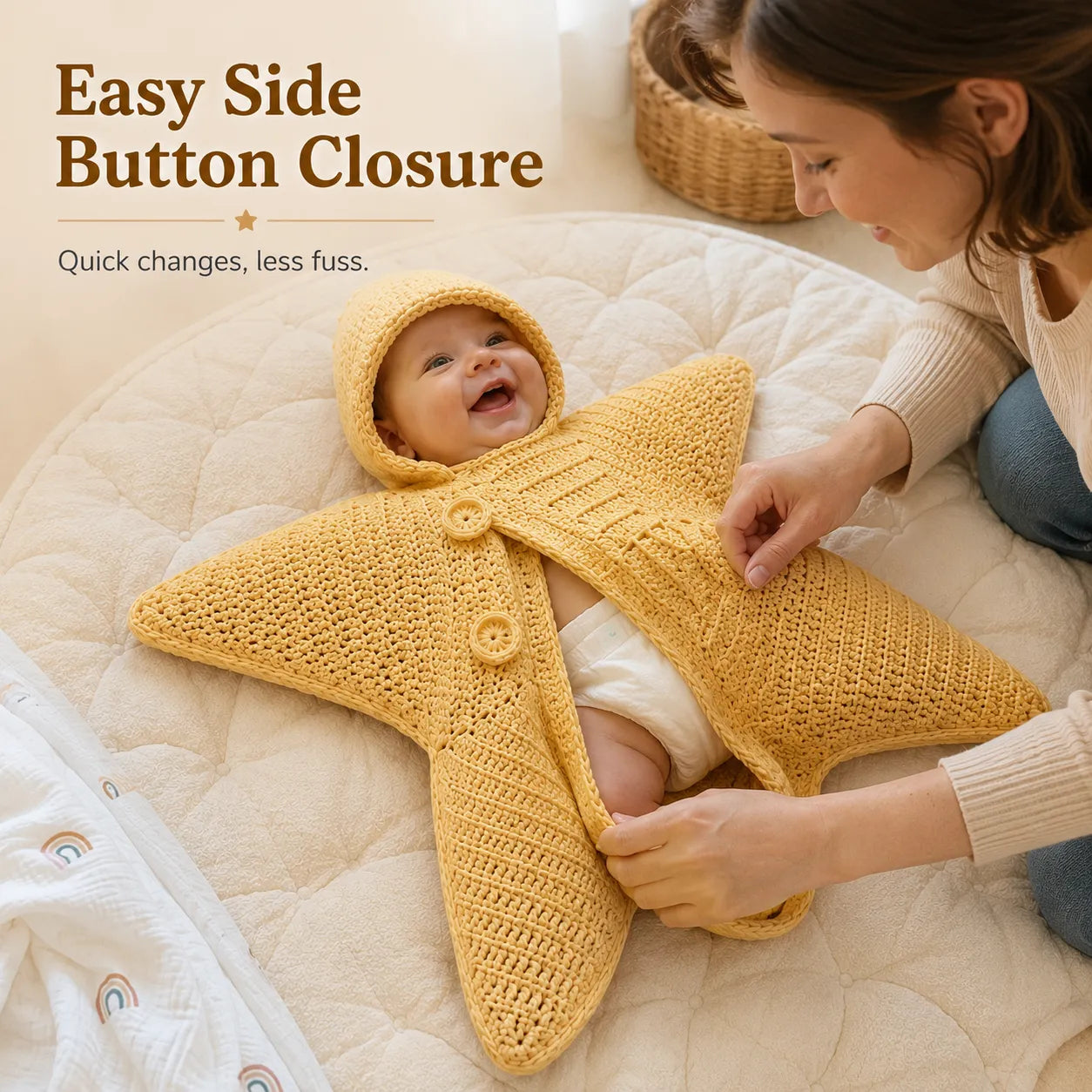 Whimsical Starfish Newborn Prop Outfit, Cute Costume for Infant Photoshoot Sessions