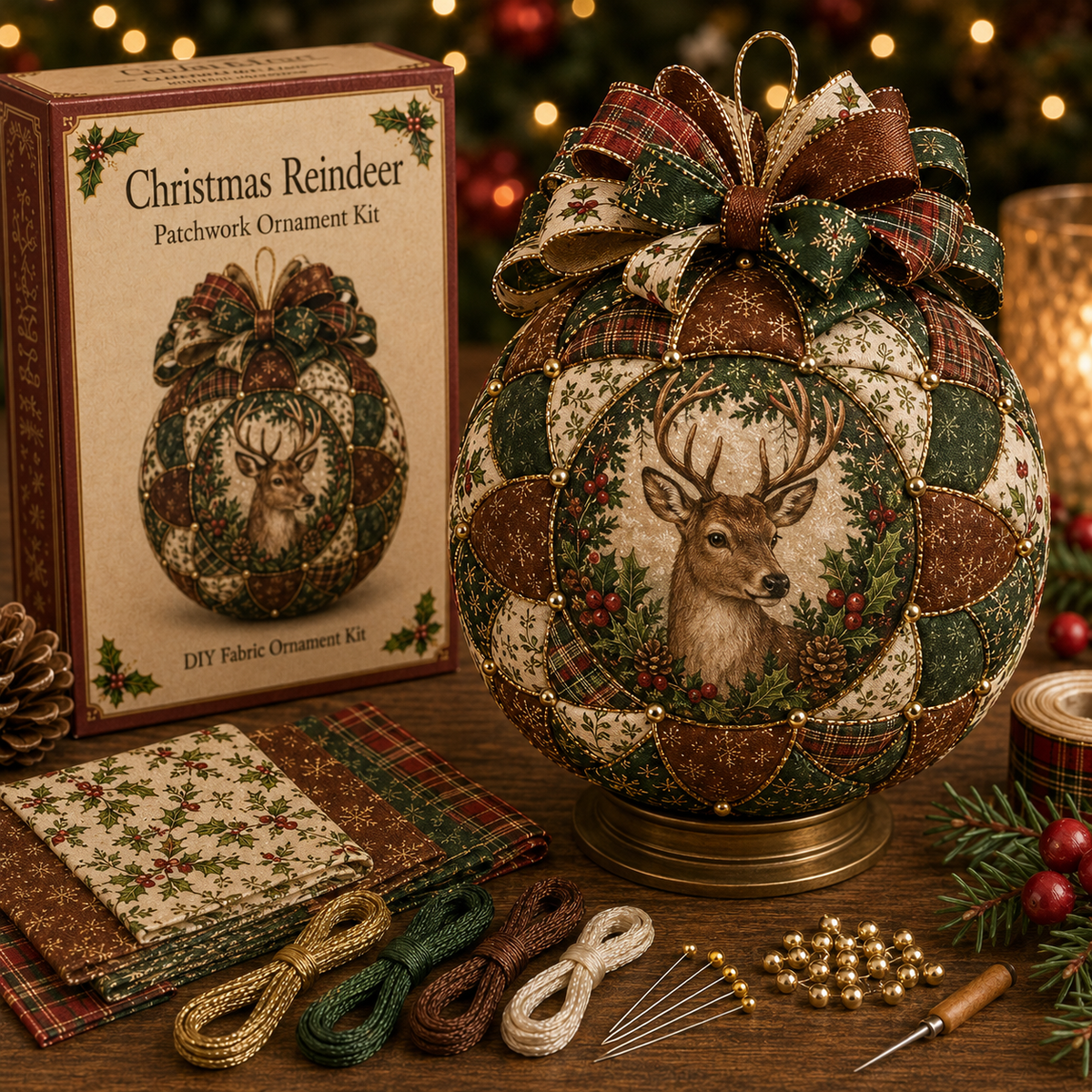 🔥Most Popular in 2026🔥🎄Christmas Classics Patchwork Ornament DIY Kit