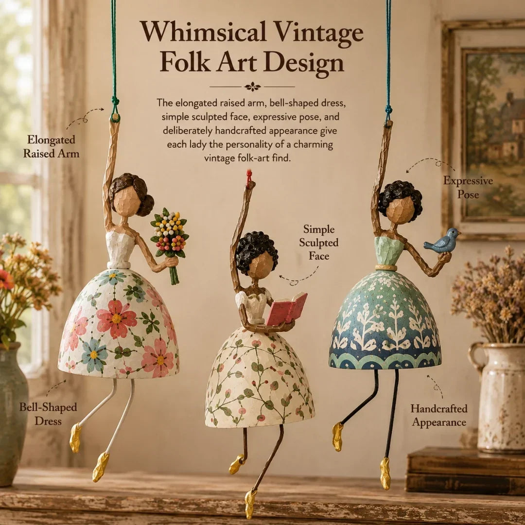 ✨💃🌸 Whimsical Dancing Lady Hanging Ornament