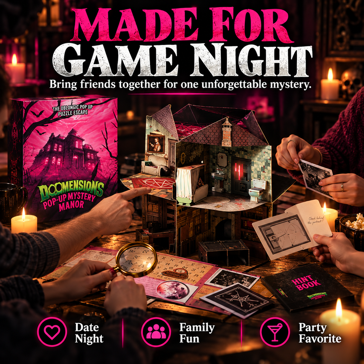 🔥 Last Day 49% OFF🔥✨3D Pop-Up Mystery Manor – Immersive Murder Mystery Puzzle Game