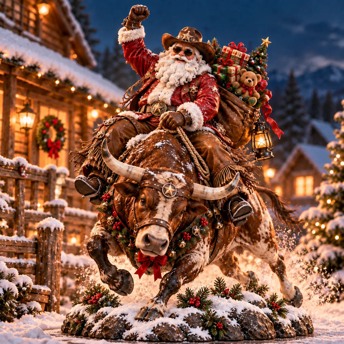 🔥Last Day 50% OFF🎄🤠 The Old West Cowboy Santa – A Homeward Christmas Keepsake