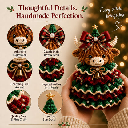 🔥LAST DAY 49% OFF - 🎄Crochet Animal Christmas Tree DIY Kit – Stitch a Little Christmas Magic（Material kit (not finished product)