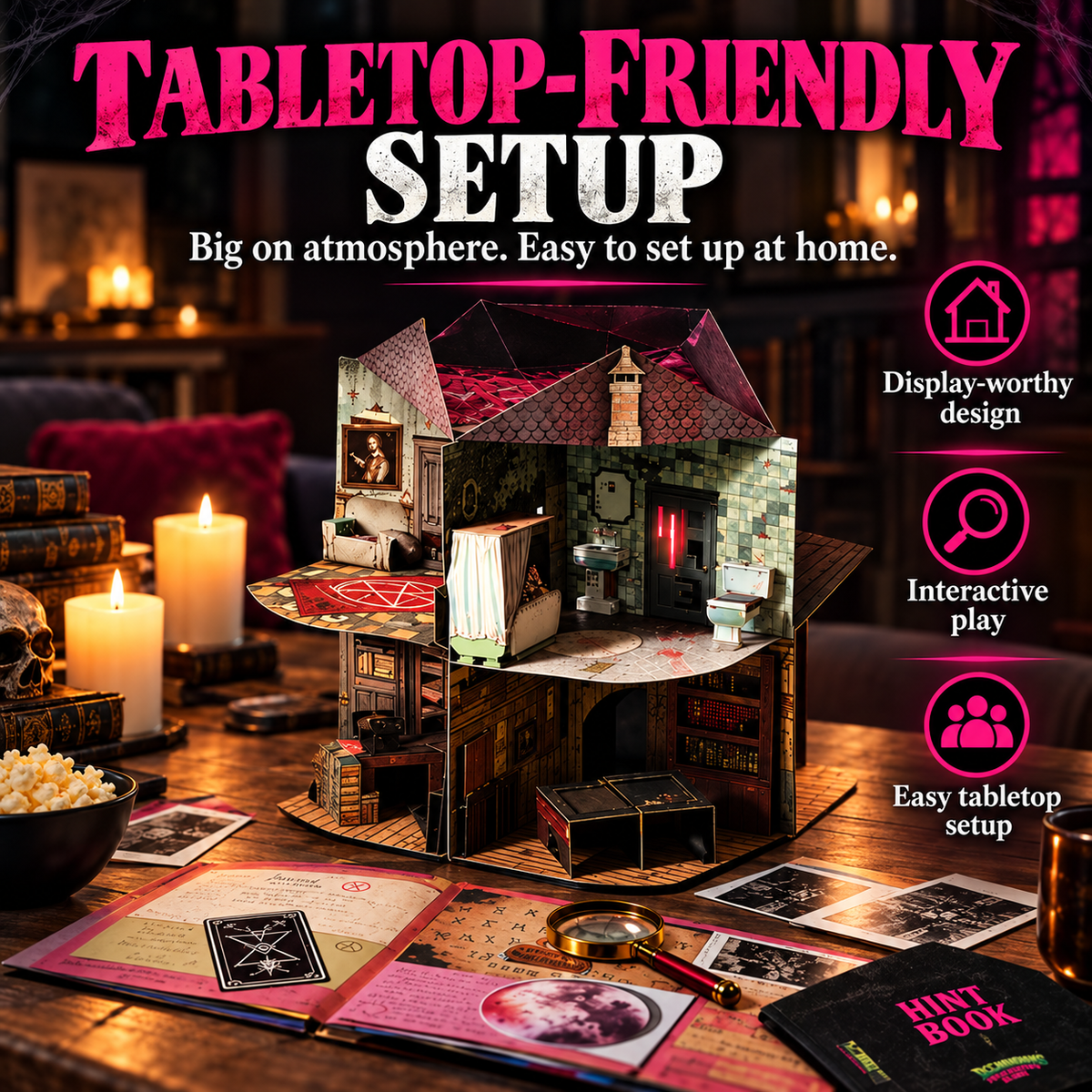🔥 Last Day 49% OFF🔥✨3D Pop-Up Mystery Manor – Immersive Murder Mystery Puzzle Game