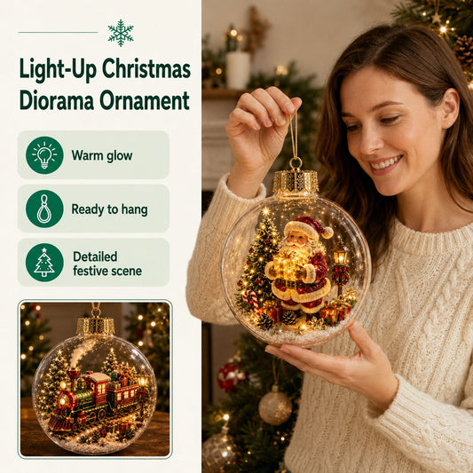 🎄 Light-Up Christmas Diorama Ornament 🔥