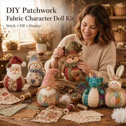 DIY Patchwork Fabric Character Doll Kit