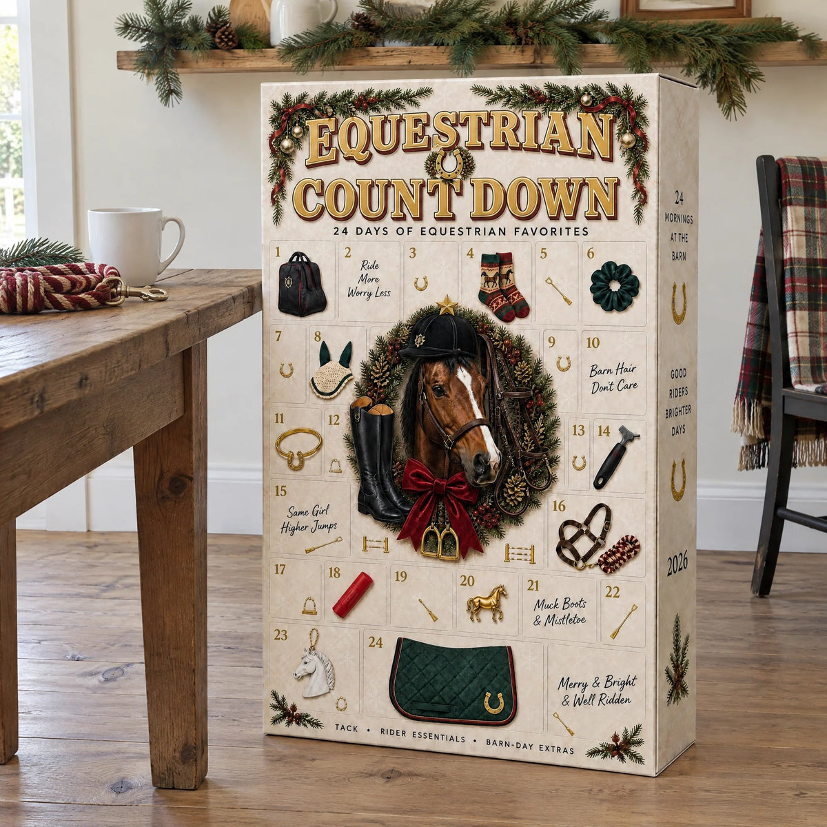 🐴🎄 24-Day Equestrian Advent Calendar – Full-Size Horse Gear Surprises