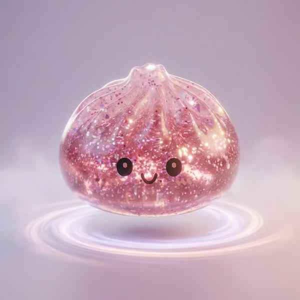 ✨ Cute Glitter Dumpling Squishy | Rare Collectible Stress Ball