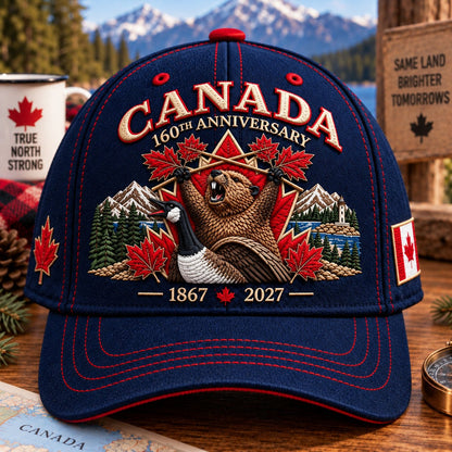 (🎁Last Day 49% OFF)🧢Canada 160th Anniversary 1867–2027 – Premium Embroidered Heritage Cap 100% Cotton