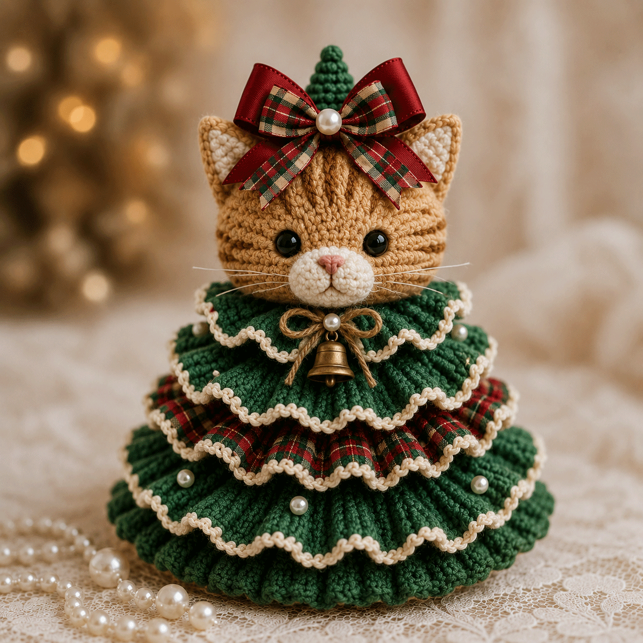 🔥LAST DAY 49% OFF - 🎄Crochet Animal Christmas Tree DIY Kit – Stitch a Little Christmas Magic（Material kit (not finished product)