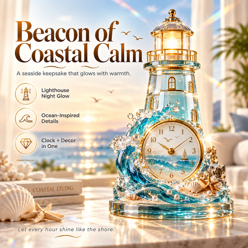 ✨Today Only: Get 50% Off🔥🌊 Coastal Glow Crystal Clock Collection — Bring the Beauty of the Sea Home ✨