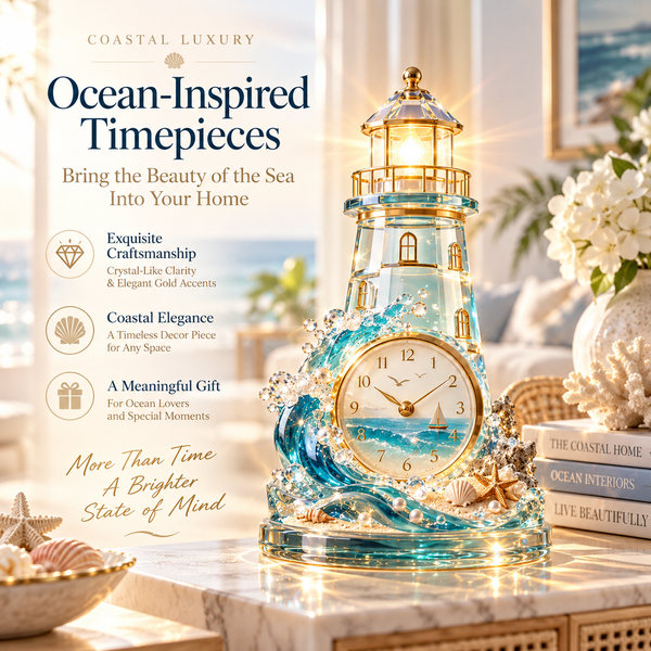 ✨Today Only: Get 50% Off🔥🌊 Coastal Glow Crystal Clock Collection — Bring the Beauty of the Sea Home ✨