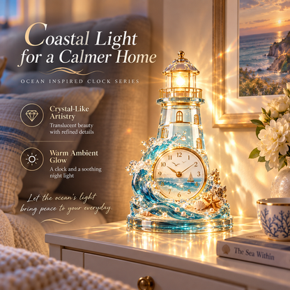 ✨Today Only: Get 50% Off🔥🌊 Coastal Glow Crystal Clock Collection — Bring the Beauty of the Sea Home ✨