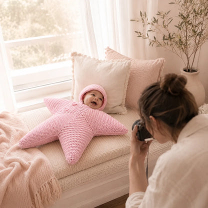 Whimsical Starfish Newborn Prop Outfit, Cute Costume for Infant Photoshoot Sessions