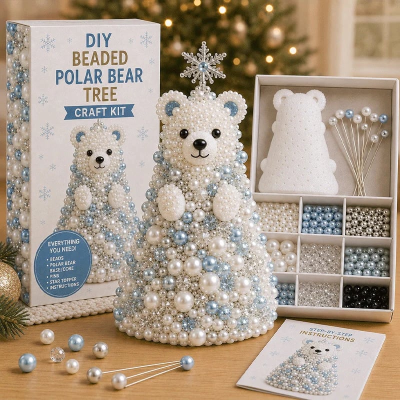 🔥HOT SALE 49% OFF🎁🐾Animal-Themed Beaded Christmas Tree DIY Kit🦊
