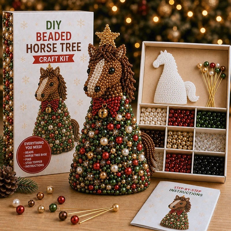 🔥HOT SALE 49% OFF🎁🐾Animal-Themed Beaded Christmas Tree DIY Kit🦊