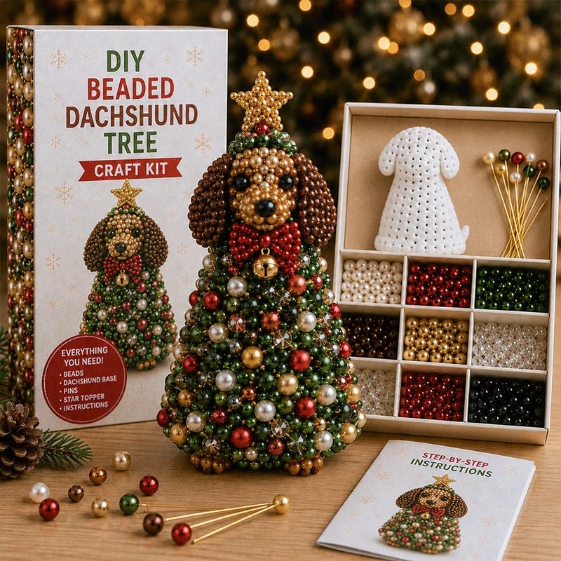 🔥HOT SALE 49% OFF🎁🐾Animal-Themed Beaded Christmas Tree DIY Kit🦊