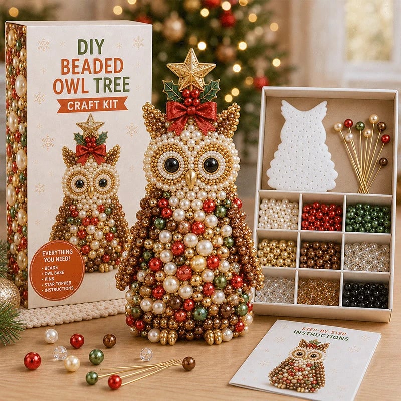 🔥HOT SALE 49% OFF🎁🐾Animal-Themed Beaded Christmas Tree DIY Kit🦊